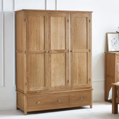 Dunelm Jenkins 3 Door Wardrobe, Oak Oak