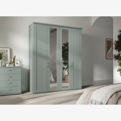 Dreams Dover 4-Door Wardrobe - Green