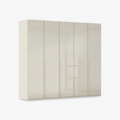 Furniture Village Rauch - Haven 251cm 5 Door Hinged Wardrobe with Glass Doors