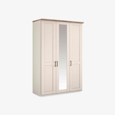 Furniture Village Wiemann - Adeline 3 Door Hinged Wardrobe with Centre Mirror - Champagne