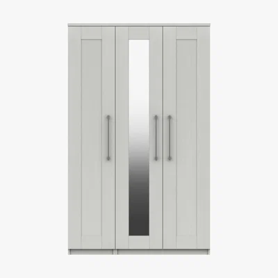 Furniture Village London Bedrooms - Fenchurch 3 Door Wardrobe with Mirror - White