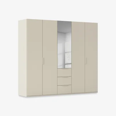 Furniture Village Rauch - Haven 251cm 5 Door Combi Décor Wardrobe with 4 Décor Doors and 1 Mirror Door