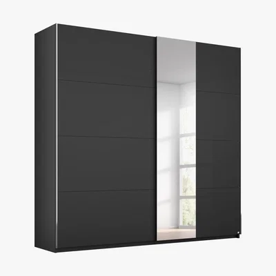 Furniture Village Rauch - Perth Sliding 200cm Wardrobe - Black