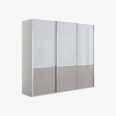 Furniture Village Wiemann - Santa Cruz 250cm 3 Door Sliding Wardrobe - Two Tone/Grey