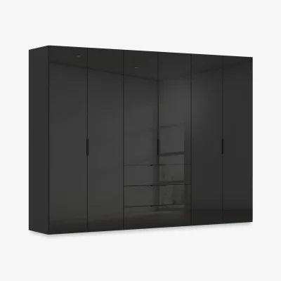 Furniture Village Rauch - Haven 301cm 6 Door Combi Wardrobe with Glass Doors