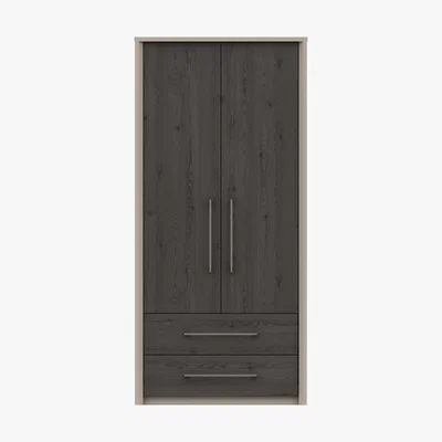 Furniture Village London Bedrooms - Paddington 2 Door 2 Drawer Wardrobe - Black