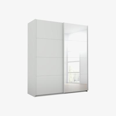 Furniture Village Rauch - Lima 181cm 2 Door Sliding Wardrobe with 1 Decor Door and 1 Mirror Door 210cm Tall