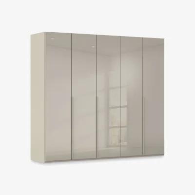 Furniture Village Rauch - Haven 251cm 5 Door Hinged Wardrobe with Glass Doors