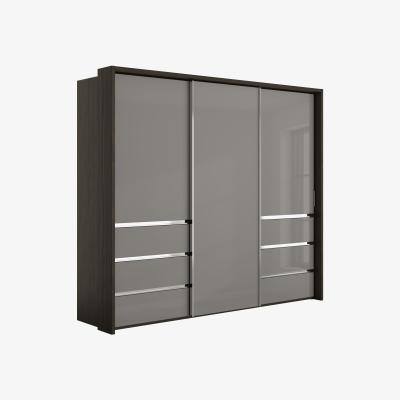 Furniture Village Wiemann - Pacifica 2 260cm 3 Door Sliding Wardrobe with Drawers at Left and Right - Pebble Grey