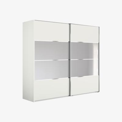 Furniture Village Wiemann - Oakland 250cm Sliding 2 Door Wardrobe with Crystal Mirror - White