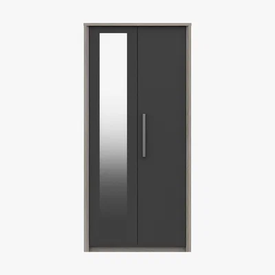 Furniture Village London Bedrooms - Euston 2 Door Wardrobe with Mirror - Grey