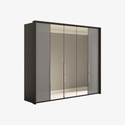 Furniture Village Wiemann - Pacifica 2 256cm 5 Door Bifold Wardrobe with 3 Mirror Doors - Pebble Grey