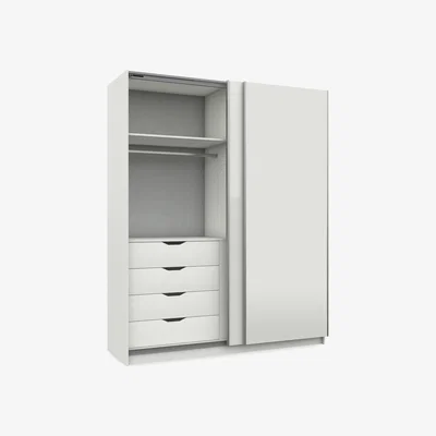 Furniture Village London Bedrooms - Castle 180cm 2 Door Sliding Wardrobe - Frost