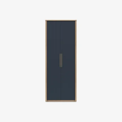 Furniture Village London Bedrooms - Chelsea 2 Door Tall Wardrobe with Gold Handles - Royal Blue