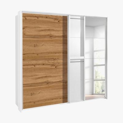 Furniture Village Rauch - Indiana Sliding Door Wardrobe with Mirror - 235-cm - Brown