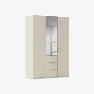 Furniture Village Rauch - Haven 151cm 3 Door Combi Décor Wardrobe with 2 Décor Doors and 1 Mirror Door