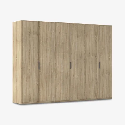 Furniture Village Rauch - Cadre 301cm 6 Door Hinged Wardrobe - Sonoma Oak