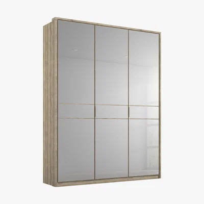 Furniture Village Rauch - Lando Hinged Mirror Wardrobe with LED Lights - 150-cm