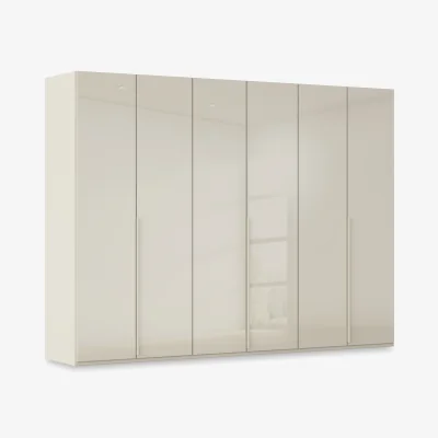 Furniture Village Rauch - Haven 301cm 6 Door Hinged Wardrobe with Glass Doors
