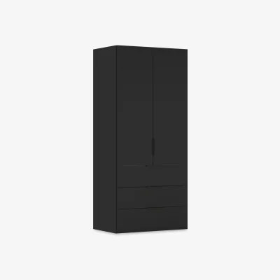 Furniture Village Rauch - Haven 101cm 2 Door Combi Wardrobe with Décor Doors