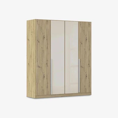 Furniture Village Rauch - Freja 181cm 4 Door Hinged Decor Wardrobe With Glass Doors