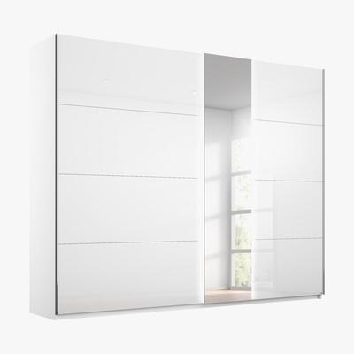 Furniture Village Rauch - Perth Sliding 240cm Wardrobe with Lights - White