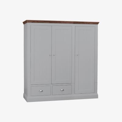 Furniture Village Ottaway Bespoke 3 Door 2 Drawer Wardrobe - Grey