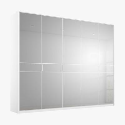 Furniture Village Rauch - Lando Hinged Mirror Wardrobe with LED Lights - 250-cm - White