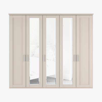 Furniture Village Wiemann - Kempton 5 Door Hinged Wardrobe with Mirrors