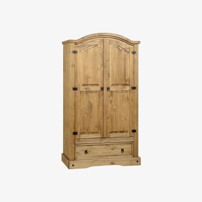 Furniture123 Corona 2 Door 1 Drawer Wardrobe in Pine - Seconique
