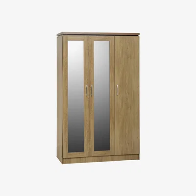 Furniture123 Seconique Charles 3 Door  All Hanging Wardrobe in Oak
