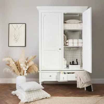 French Bedroom Avenue Blanc 2-Door French Armoire