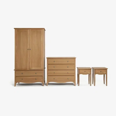 Habitat Habitat Margot 4 Piece 2 Door Wardrobe Set - Oak