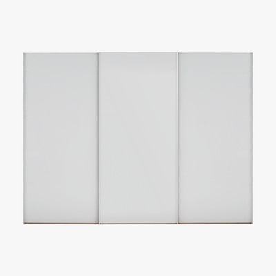 Habitat Kripton Matt White 3 Door Sliding Wardrobe W240 X H223Cm, White