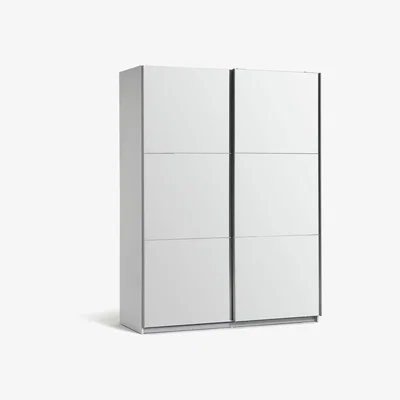 Habitat Habitat Holsted Mirrored Medium Wardrobe - White