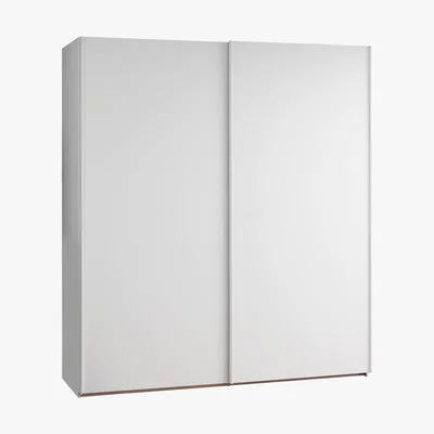 Habitat Kripton Matt White&Mirror 2 Door Sliding Wardrobe W160Xh223Cm, White And Mirrored