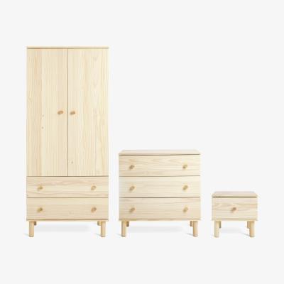 Habitat Habitat Akio 3 Piece 2 Door Wardrobe Set - Pine