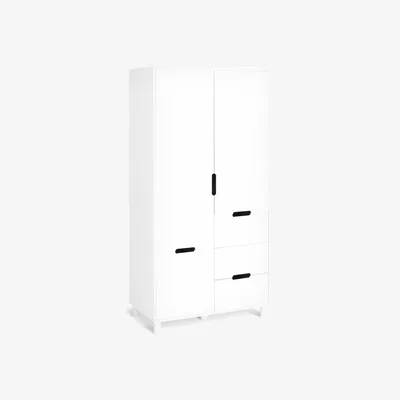 Habitat Habitat Henri 2 Door 2 Drawer Wardrobe - White