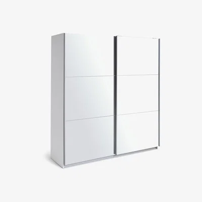 Habitat Habitat Holsted Mirrored Large Sliding Wardrobe - White