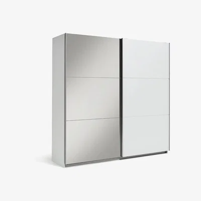 Habitat Habitat Holsted XL Mirrored Sliding Wardrobe - White