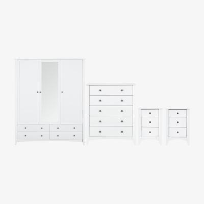 Habitat Habitat Minato 4 Piece 3 Door Wardrobe Set - White