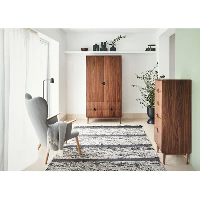 Heal's Heal's Amira Double Wardrobe Walnut - Heal's UK Bedroom Furniture