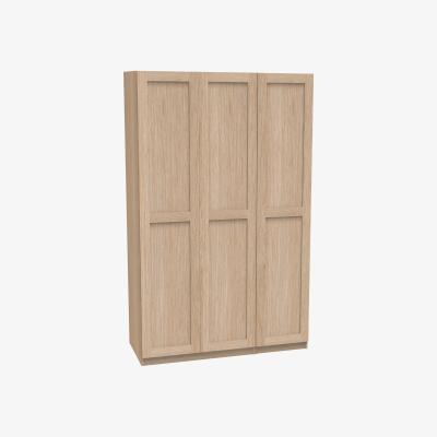 Homebase House Beautiful Realm Triple Wardrobe, Oak Effect Carcass - Oak Effect Shaker Door (W) 1350mm x (H) 2196mm