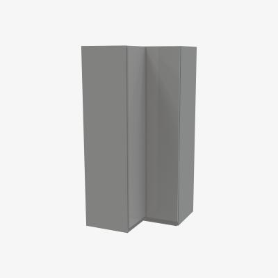 Homebase House Beautiful Escape Corner Wardrobe, Grey Carcass - Gloss Grey Handleless Doors (W) 1053mm x (H) 2196mm
