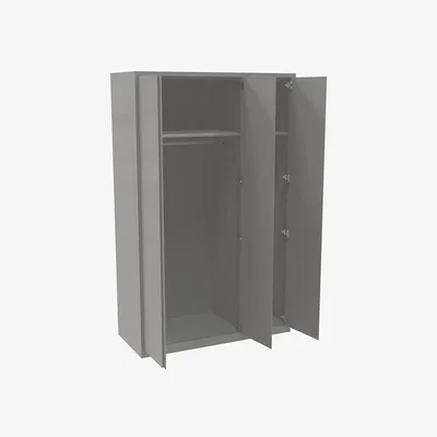 Homebase House Beautiful Escape Fitted Look Triple Wardrobe, Grey Carcass - Gloss Grey Handleless Doors (W) 1390mm x (H) 2226mm