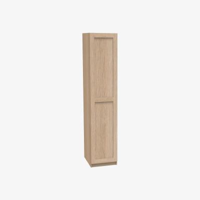 Homebase House Beautiful Realm Single Wardrobe, Oak Effect Carcass - Oak Effect Shaker Door (W) 450mm x (H) 2196mm