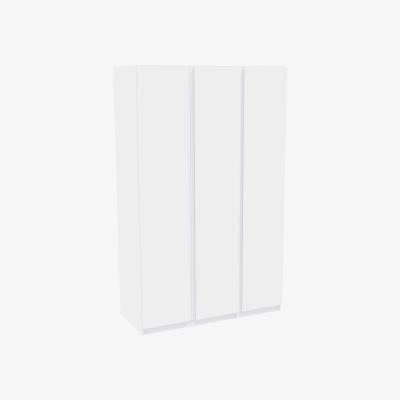 Homebase House Beautiful Escape Triple Wardrobe, White Carcass - Matt White Handleless Doors (W)1350mm x (H)2196mm