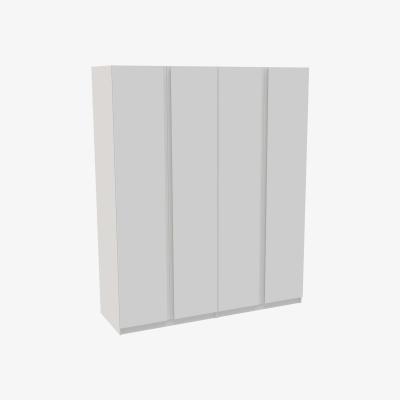 Homebase House Beautiful Escape Quad Wardrobe, Grey Carcass - Matt Grey Handleless Doors (W)1800mm x (H)2196mm