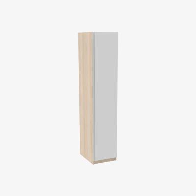 Homebase House Beautiful Escape Single Wardrobe, Oak Carcass - Matt Grey Handleless Door (W)450mm x (H)2196mm