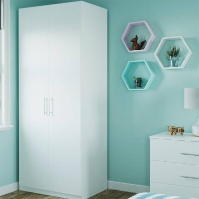 Homebase Fitted Bedroom Slab Double Wardrobe - White